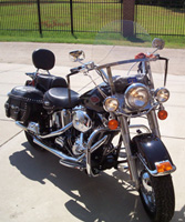 Paul and Sherri on their motorcycle